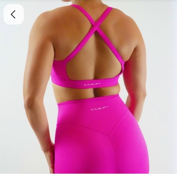 Tier Active Lush Sports Bra Medium Support Open Back Women’s Size XXL Glacier - Picture 10 of 11